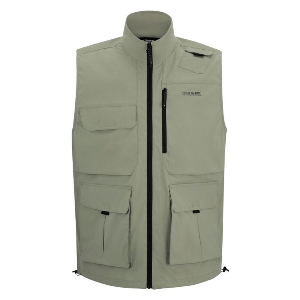 Regatta Mens Light Insect Repellent Travel Body Warmer / Sage Green